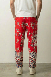 Japanese Dragon Pants 'Ryūjin' — Japanese pants with an all-over dragon and wave print