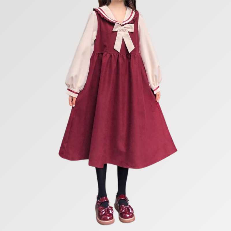 Japanese Kawaii Dress 'Velvet' - Red / S Japanese Kawaii Dress 'Velvet' - Red / S
