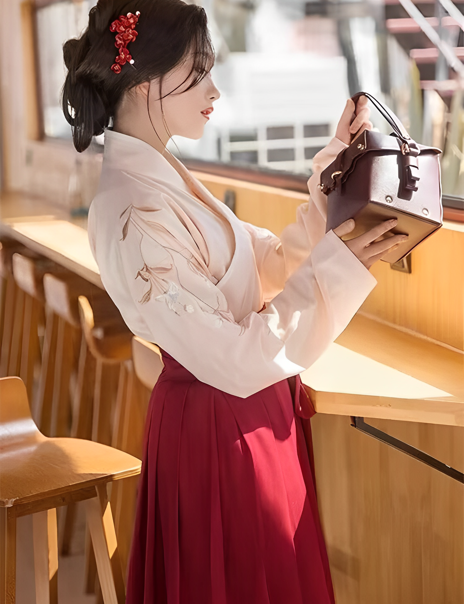 Harmonious Japanese dress in large size