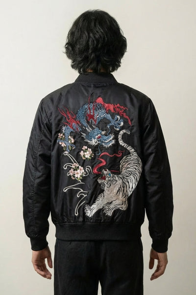 Japanese Embroidered Bomber Jacket 'Kori'