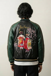 Japanese Embroidered Sukajan 'Hanamachi' | Japan Clothing