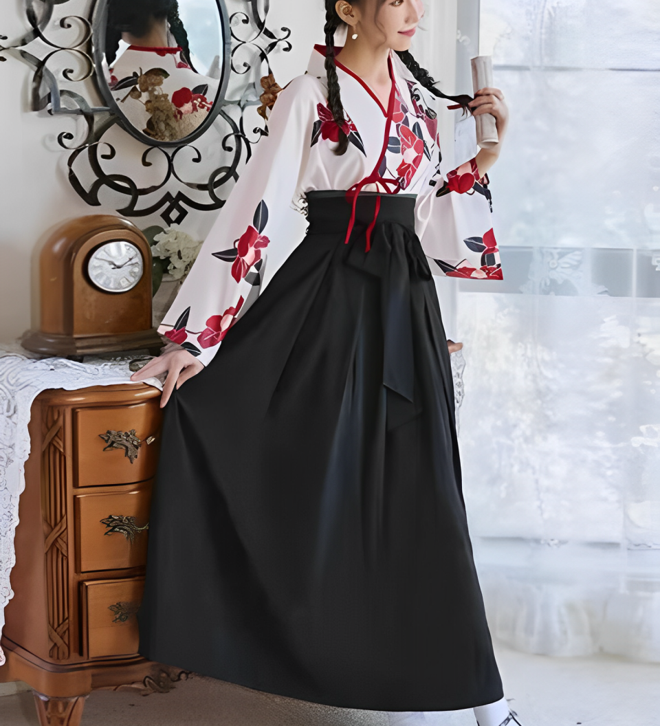 Japanese dress for girl in a purple orchid color