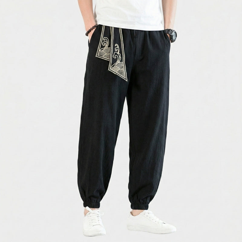 black japanese pants