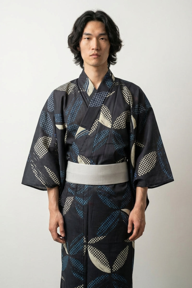 Japanese-style kimono for men