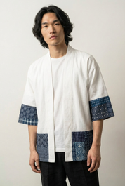 Japanese-style kimono jacket for men