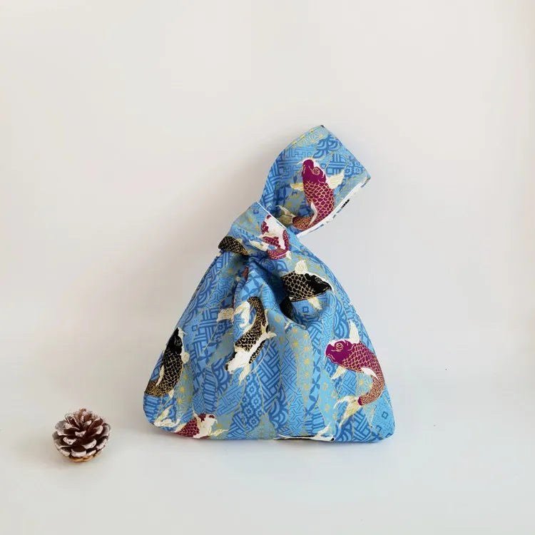 Detail view of Japanese garment - Japanese Knot Bag