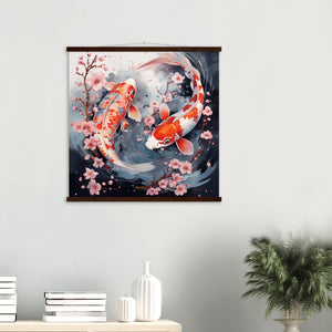 Japanese Koi Fish Painting 'Tetsuki'