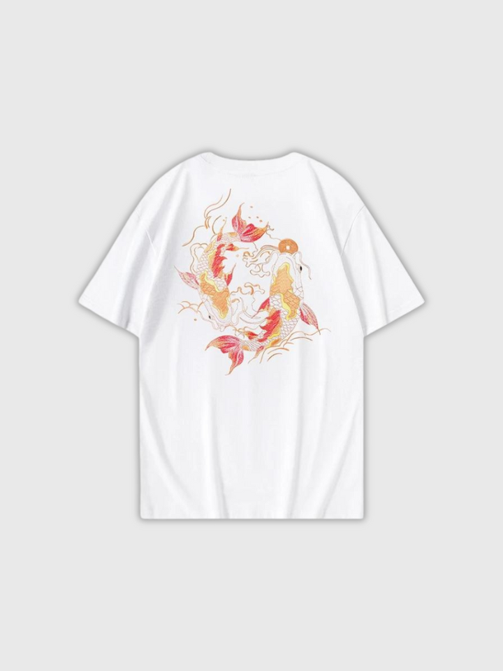 The japanese shirt with the koi carp motif representing love and fertility