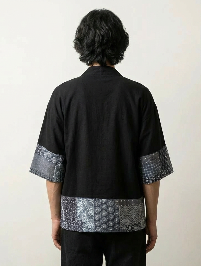 Back view of kimono jacket for men