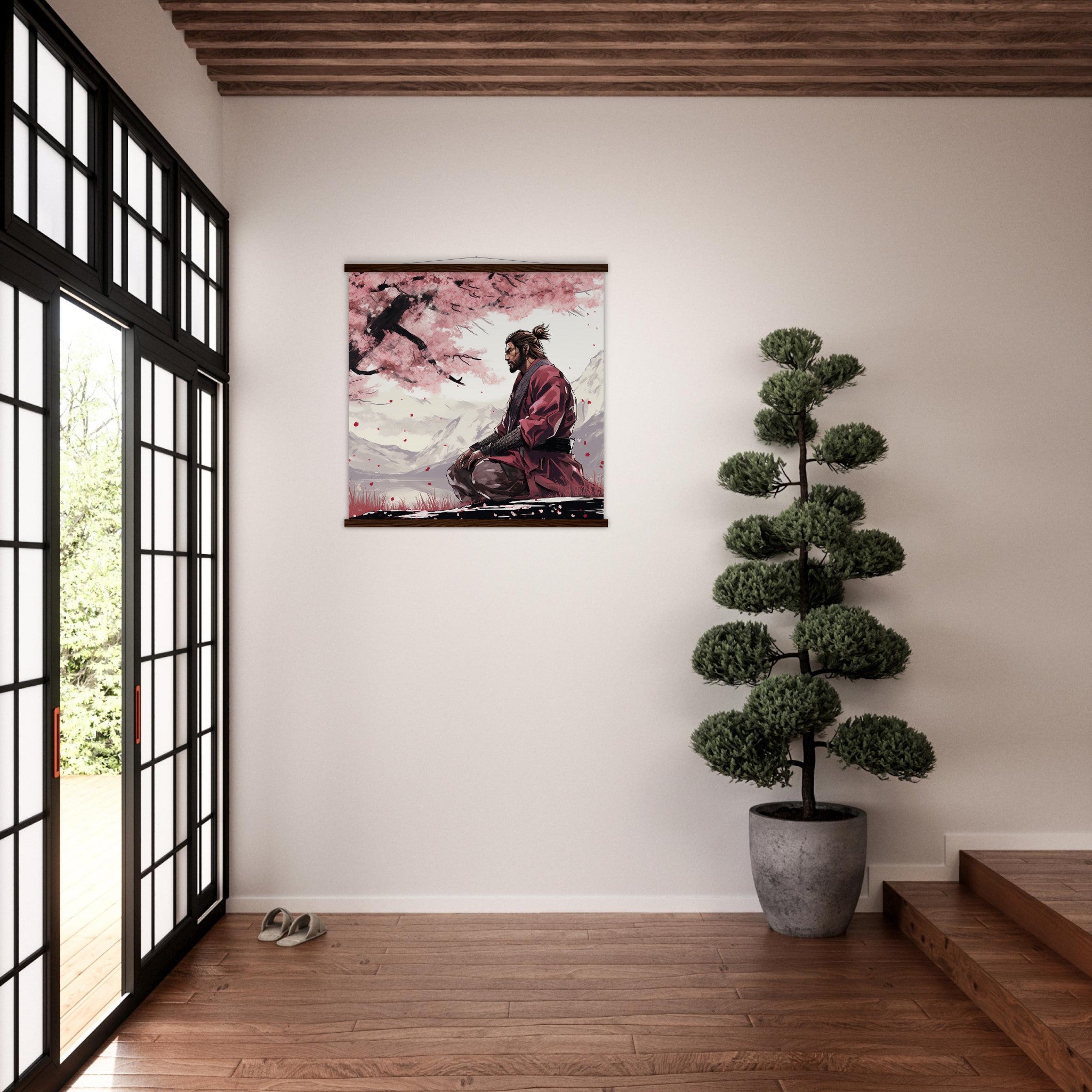 Japanese painting Sakura 'Samurai'
