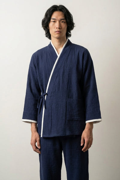 Japanese Pajamas Men 'Shironami'
