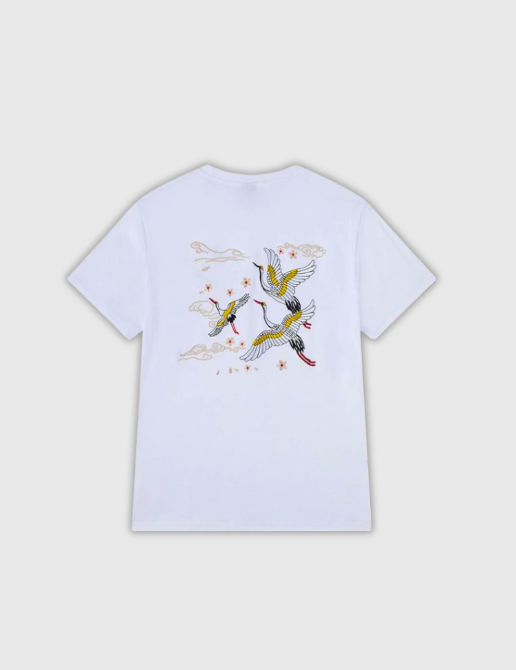 Japanese pattern shirt with the iconic Japanese bird
