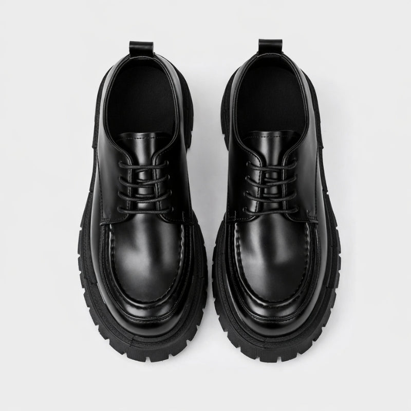 Japanese School Shoes Black – Classic Lace-Up Student Style