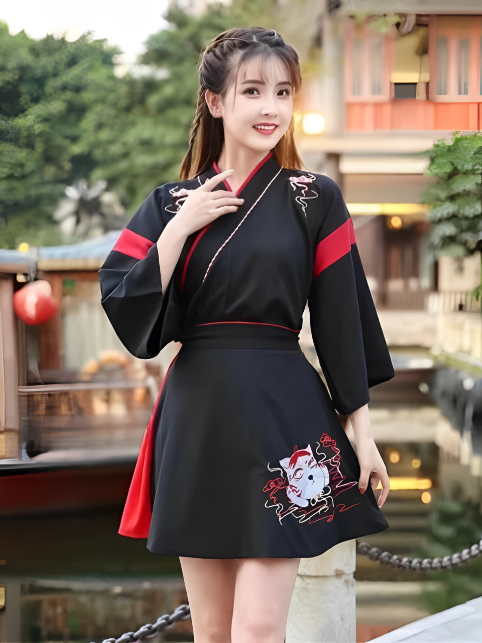 A Japanese schoolgirl dress revisited in a European style