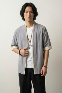Japanese Style Jacket Mens 'Grey Hideki'