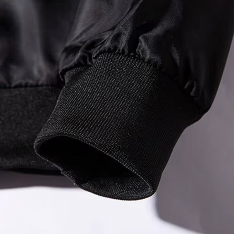 Japanese Sukajan Jacket 'Kurogane' — reversible sukajan, gold tiger and white tiger face