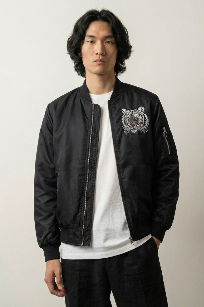 Detail view of Japanese garment - Japanese Sukajan Jacket Kurogane