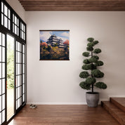 Japanese Temple Painting 'Himeji Castle'