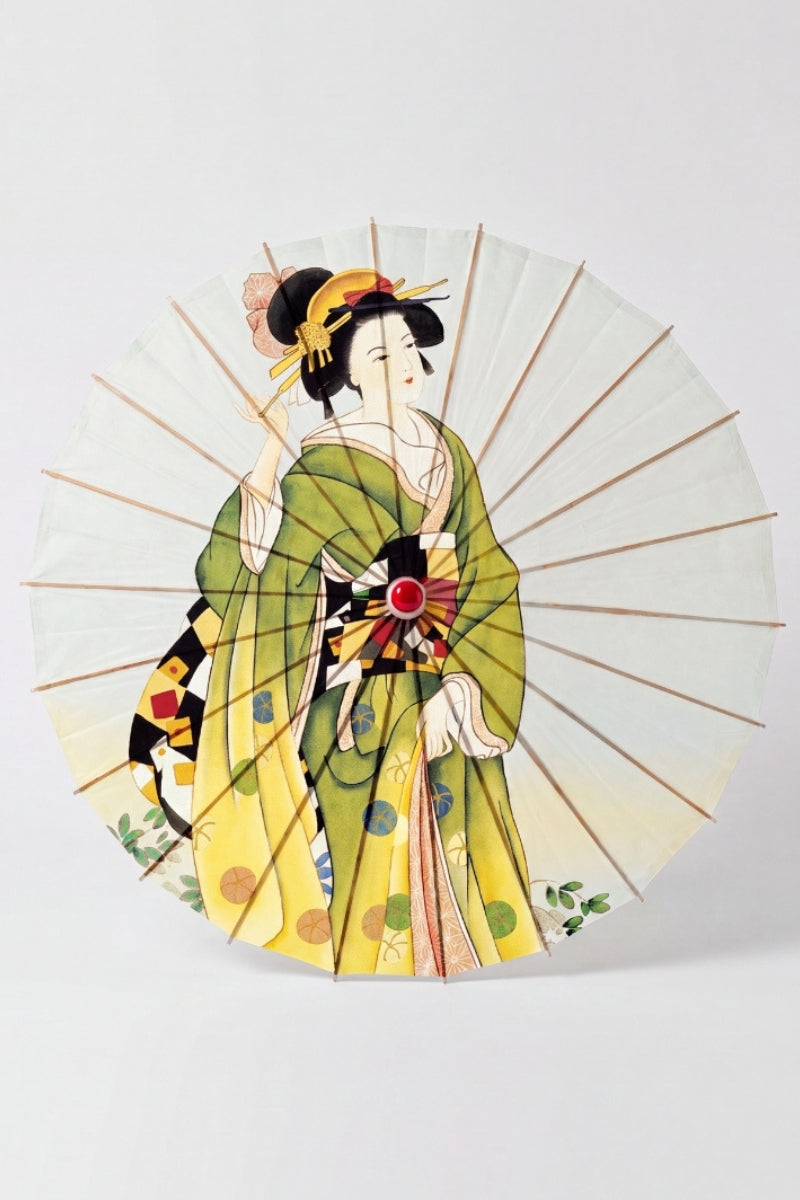 Kimono Portrait Umbrella — Ukiyo-e Parasol | Japan Clothing