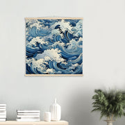 This painting is adorned with a waves to plunge you into the world of the great Japan
