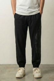 Japanese Wide Leg Pants 'Akira' — Japanese wide-leg pants with a printed dragon side panel