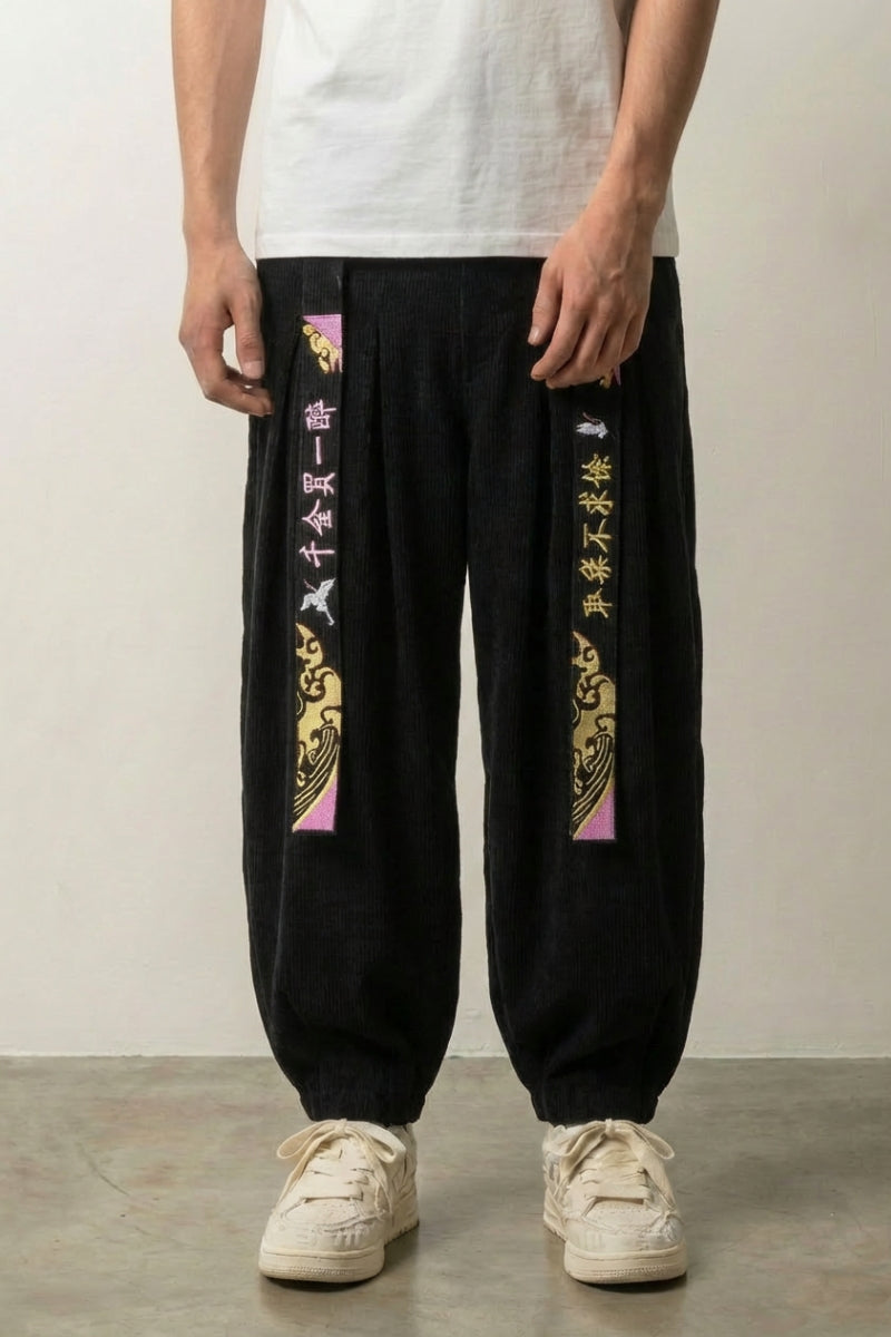 Back view of japanese pants