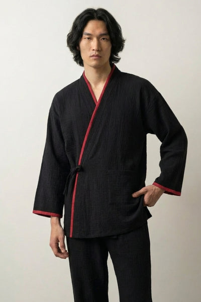 Jinbei Men's Pajamas 'Kurenai'