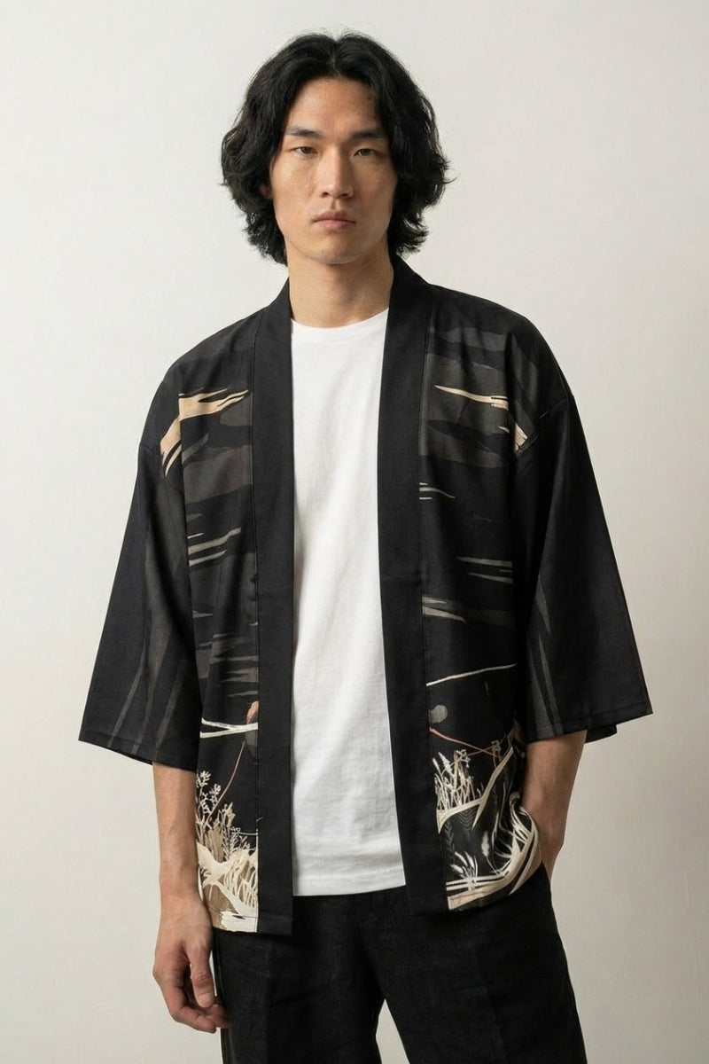 Kimono Cardigan for Men 'Hikaru' | Japan Clothing
