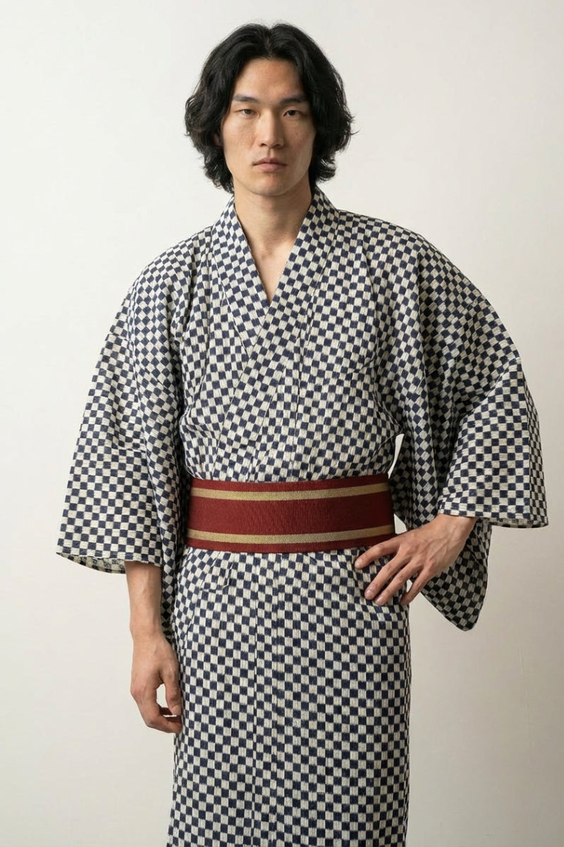 Japanese-style kimono for men