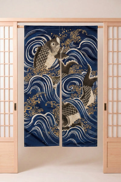Japanese Noren 'Carpe Koi'