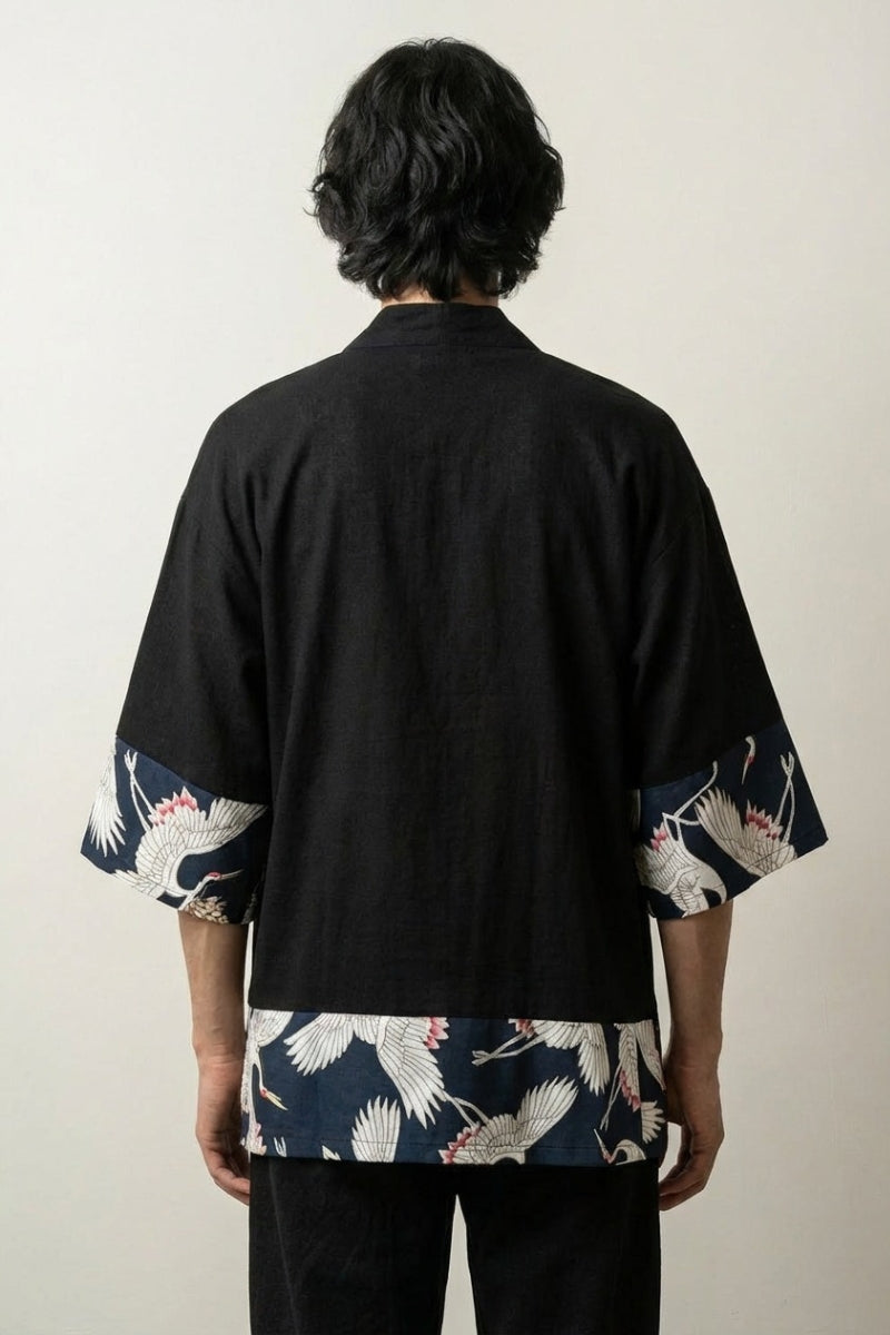 Back view of kimono for men