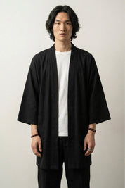 Long Kimono Jacket 'Takeo' — The long kimono jacket that turns plain colour into presence