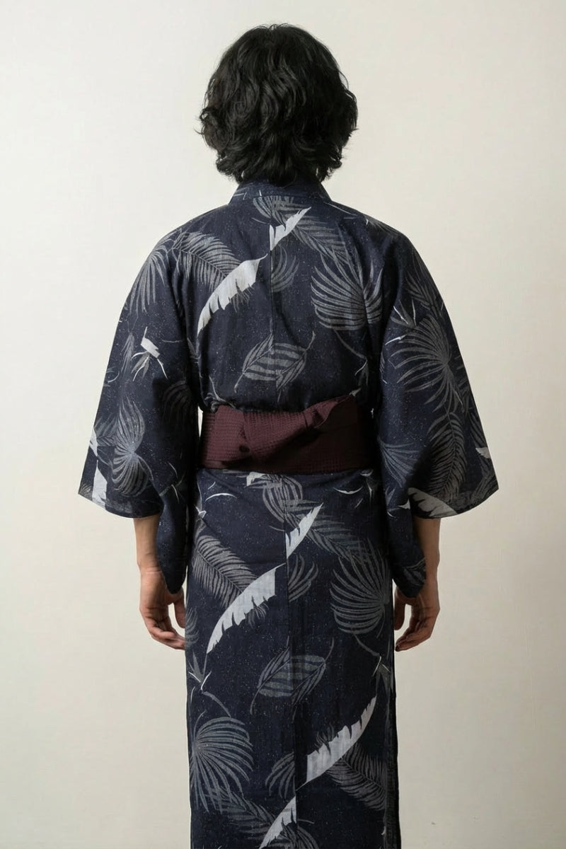 Back view of yukata with Shiba Inu motif