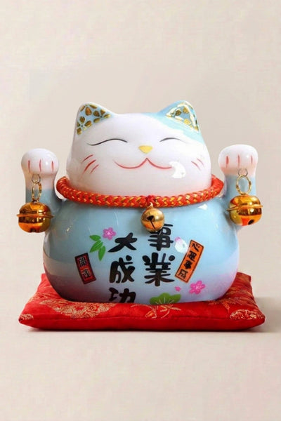 Maneki Neko Piggy Bank 'Blue'