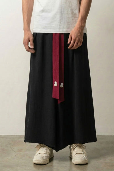 Men's Black Hakama Pants 'Matokuro'