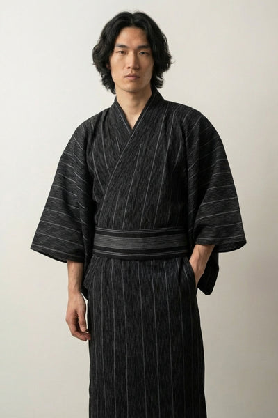 Men's Black Yukata 'Murayama'