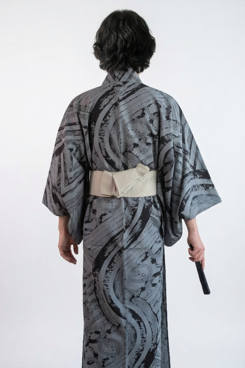 Back view of kimono for men
