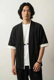 Japanese-style kimono jacket for men