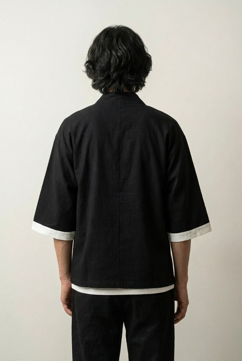 Back view of kimono jacket for men