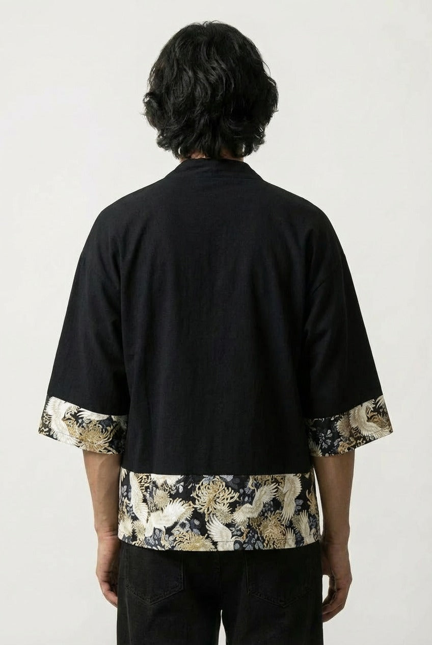 Back view of kimono for men