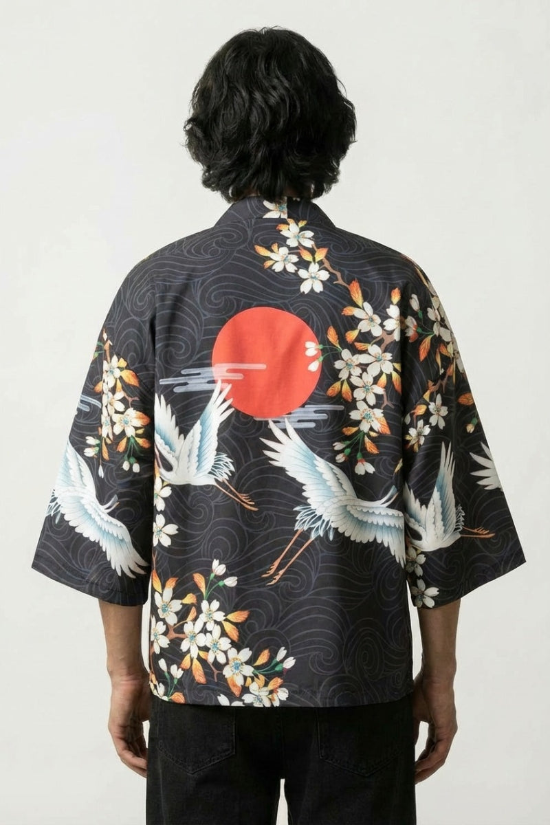 Back view of kimono for men