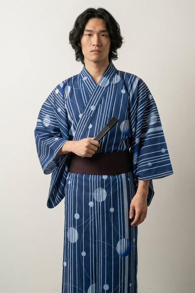 Men's Yukata Blue 'Tamahari'