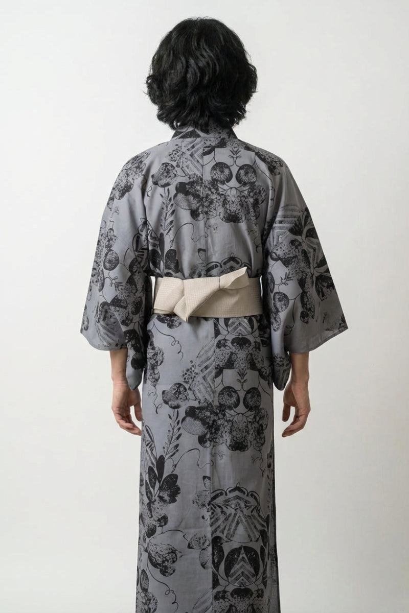 Back view of yukata for men