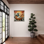 Modern Japanese Wall Art 'Kanagawa'
