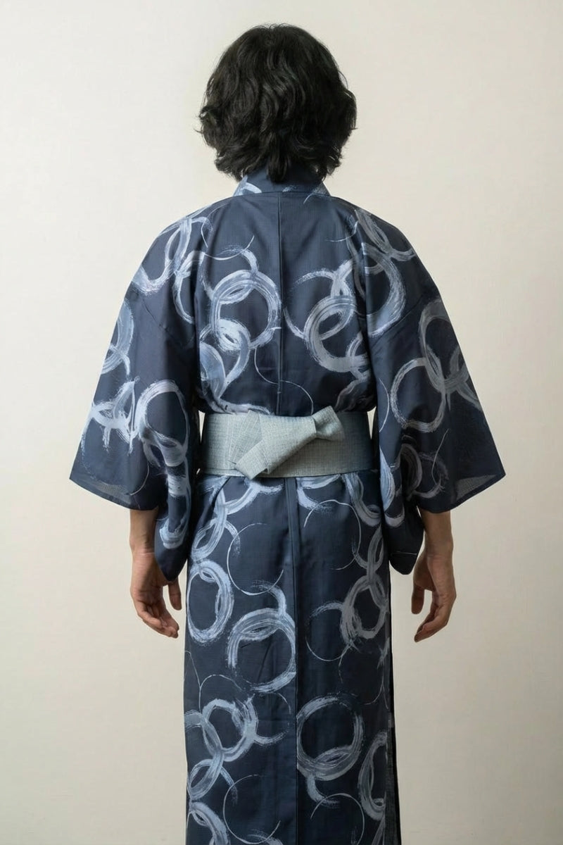Back view of kimono for men