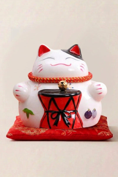 Money box Japanese Cat 'Tambourine'