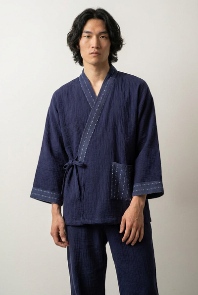 Japanese Kimono Pajamas 'Konjiki'