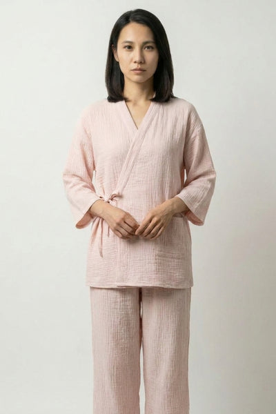 Pink Gauze Japanese Pajama Set 'Awayuki'