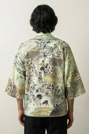 Printed Kimono Jacket 'Kaito Edition' — The printed kimono jacket that wears a whole street scene