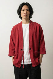 Red Kimono Jacket 'Yuudai' | Japan Clothing